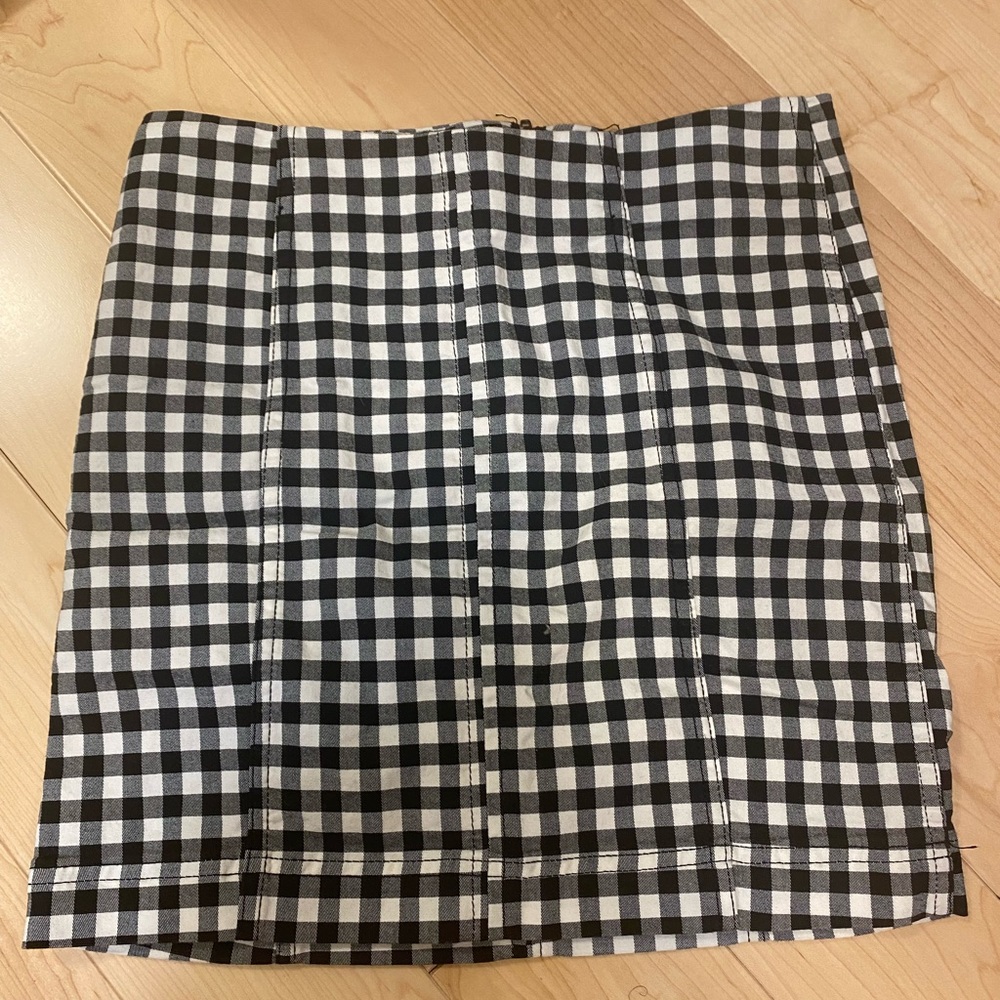 Free people check pencil skirt